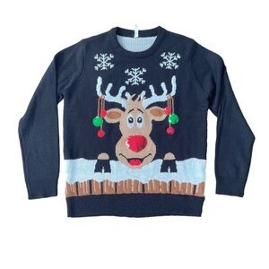 Ugly Christmas Sweater Reindeer Size X-Large